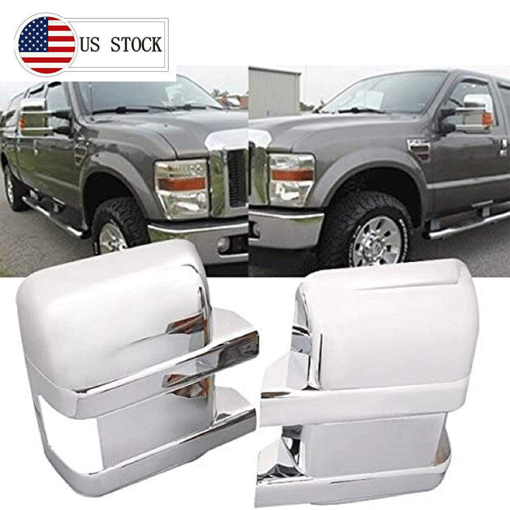 For 2008-2016 Ford F250 F350 SuperDuty Chrome Full Mirror Covers W/ Turn Signal