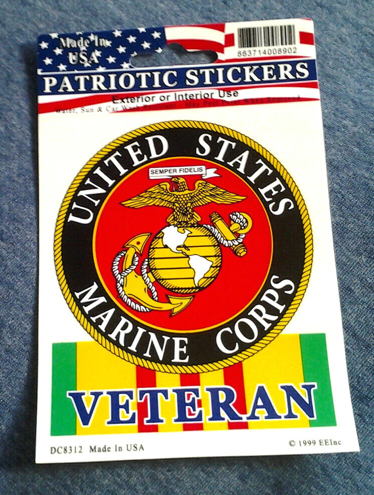 UNITED STATES MARINE CORPS VIETNAM VETERAN 4-1/8"Military Window Decal DC8312 EE