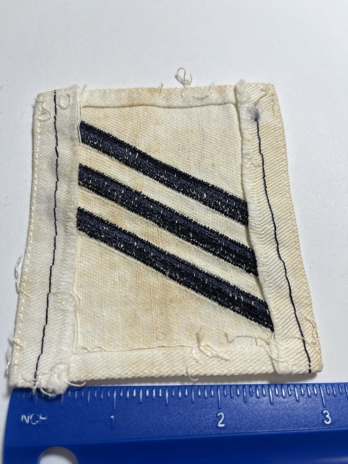 US Navy Non Rated Stripes Seaman White USN Uniform Patch INV16686