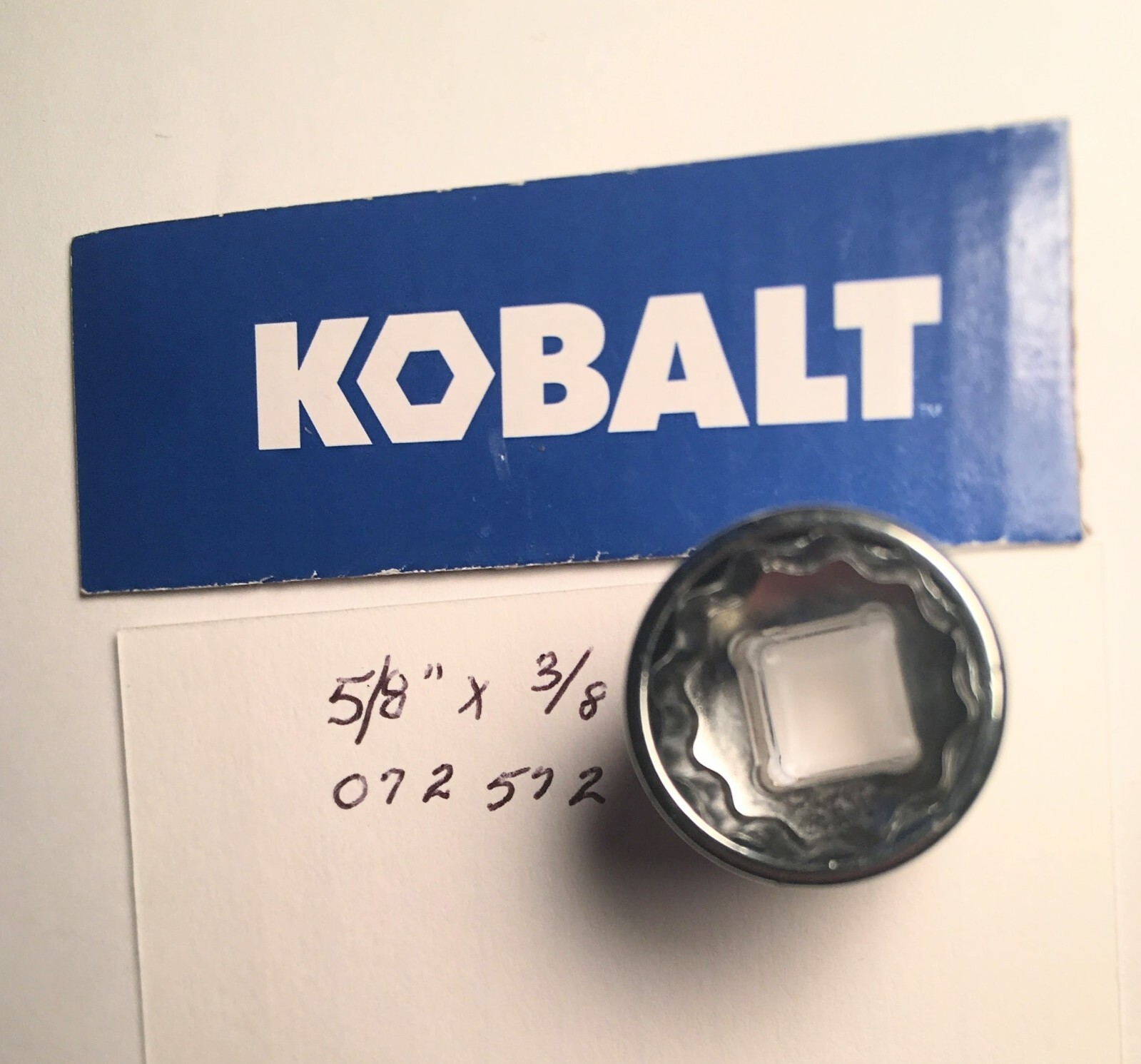 KOBALT 5/8"  x  3/8" DR  STANDARD SOCKET  12 Point  # 072572  Free USA Shipping