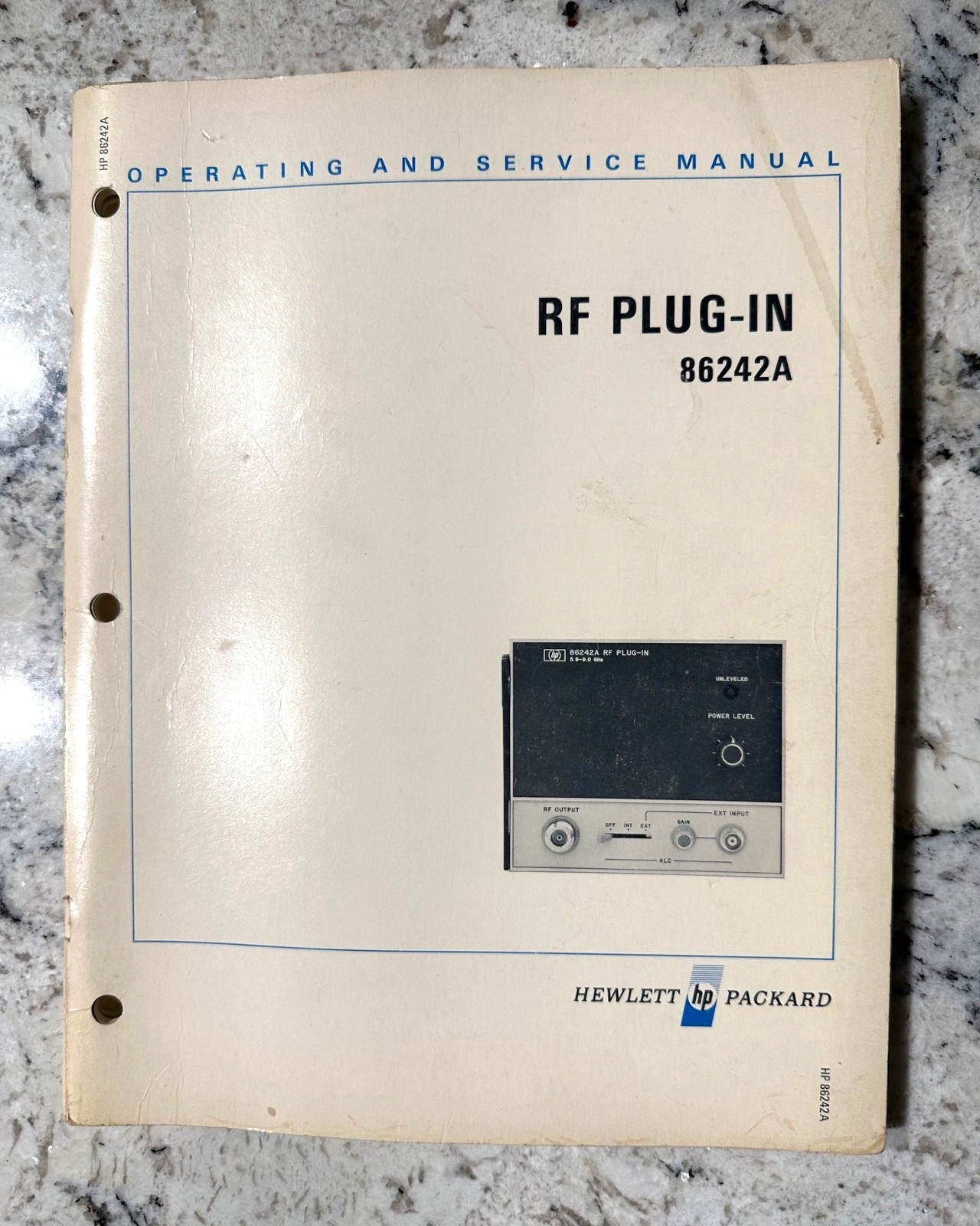 HP HEWLETT PACKARD 86242A RF Plug-In OEM Genuine OPS & Service Manual 1972 USA