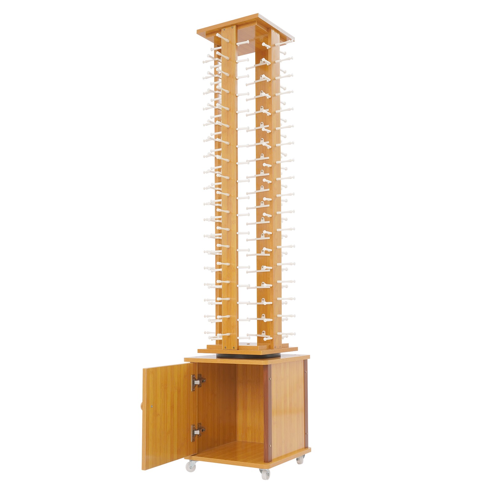 72-Pair Eyeglass Display Rack Rotating Glasses Storage Stand Floor-standing