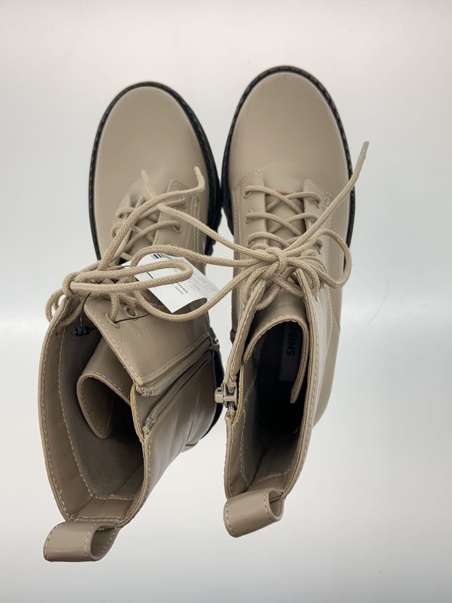 Snidel 22Aw/Vibram Sole/Lace Up Boots/22.5Cm/Beg/ Leather/Swgs225602 3544