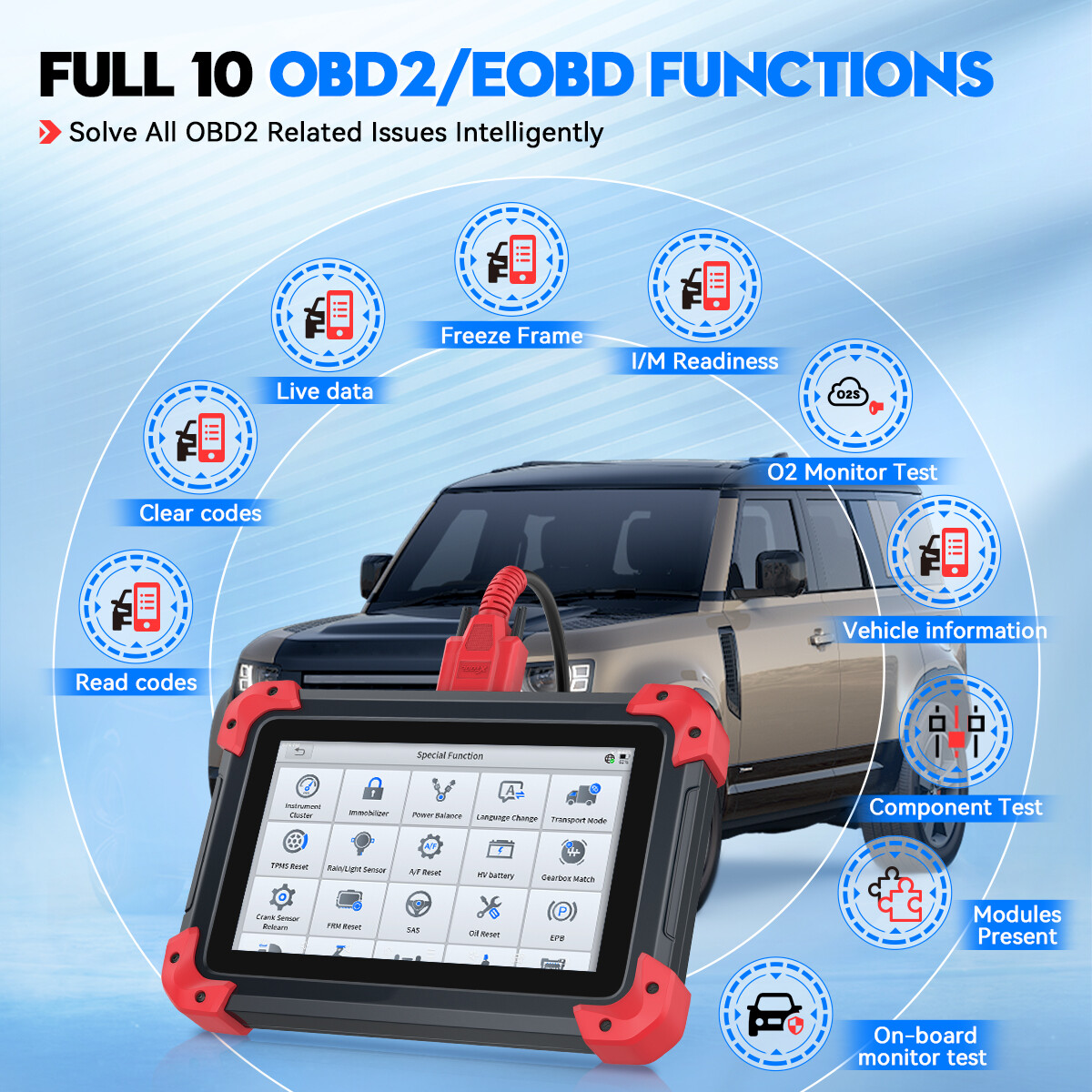 XTOOL D7 V2.0 Bidirectional Diagnostic Tool Full System Scanner Key Programmer