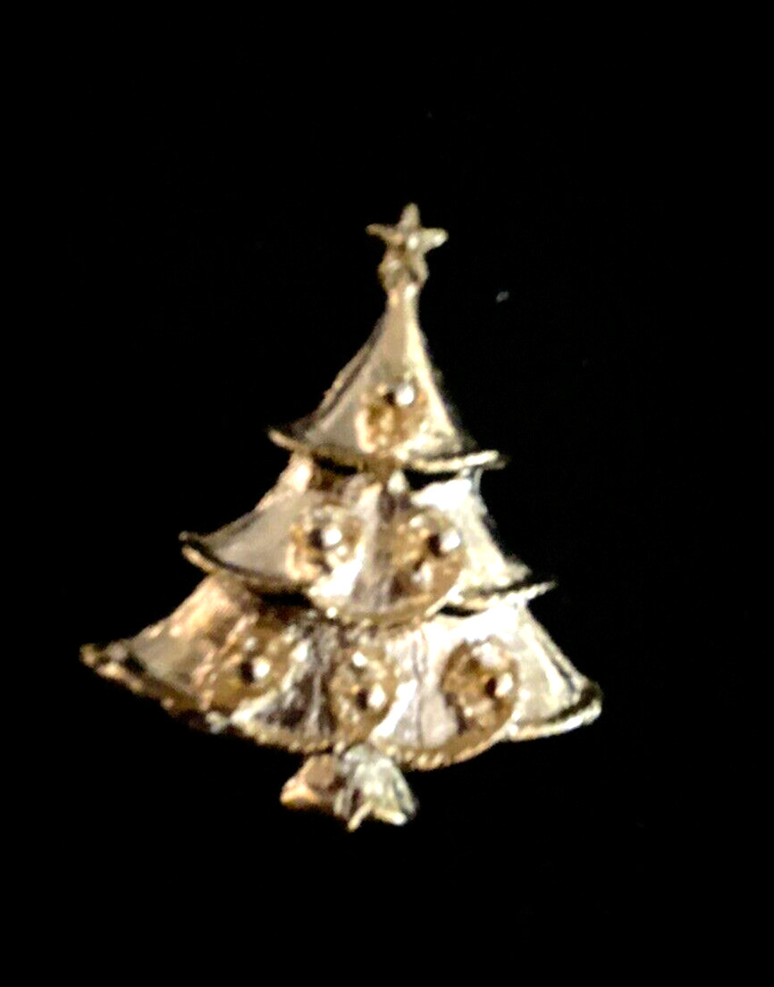 Goldtone Christmas Tree Brooch - Excellent condition!