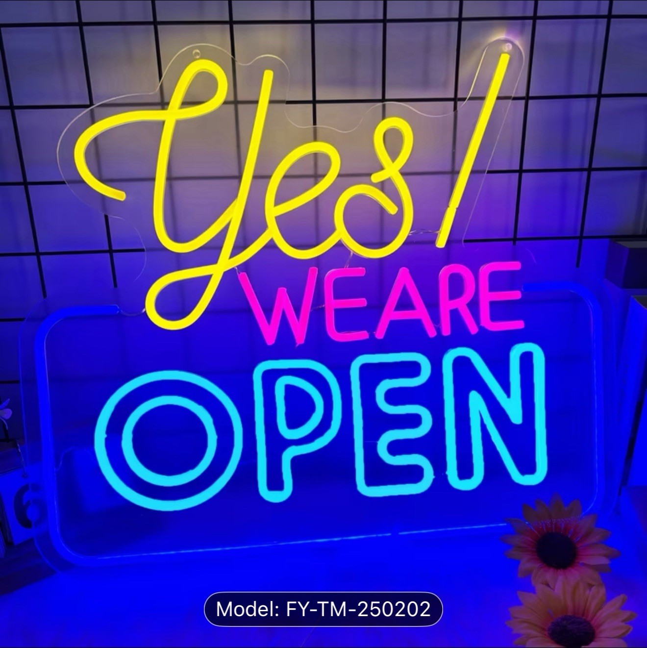 OPEN - LED Neon Light Sign for Business, Size 11.8X13.58 INCHES NEW