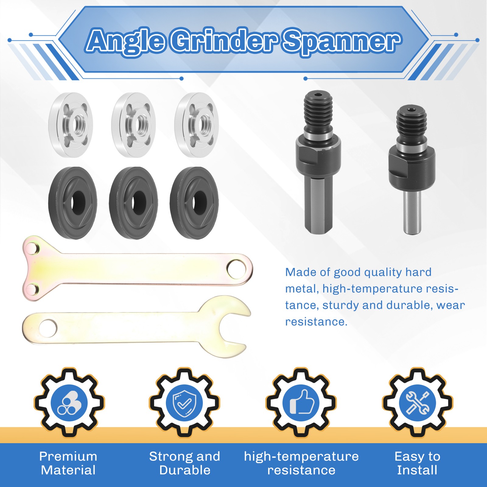 Drill Angle Grinder Adapter with Flange Parts Set,3 Set Replacement5842