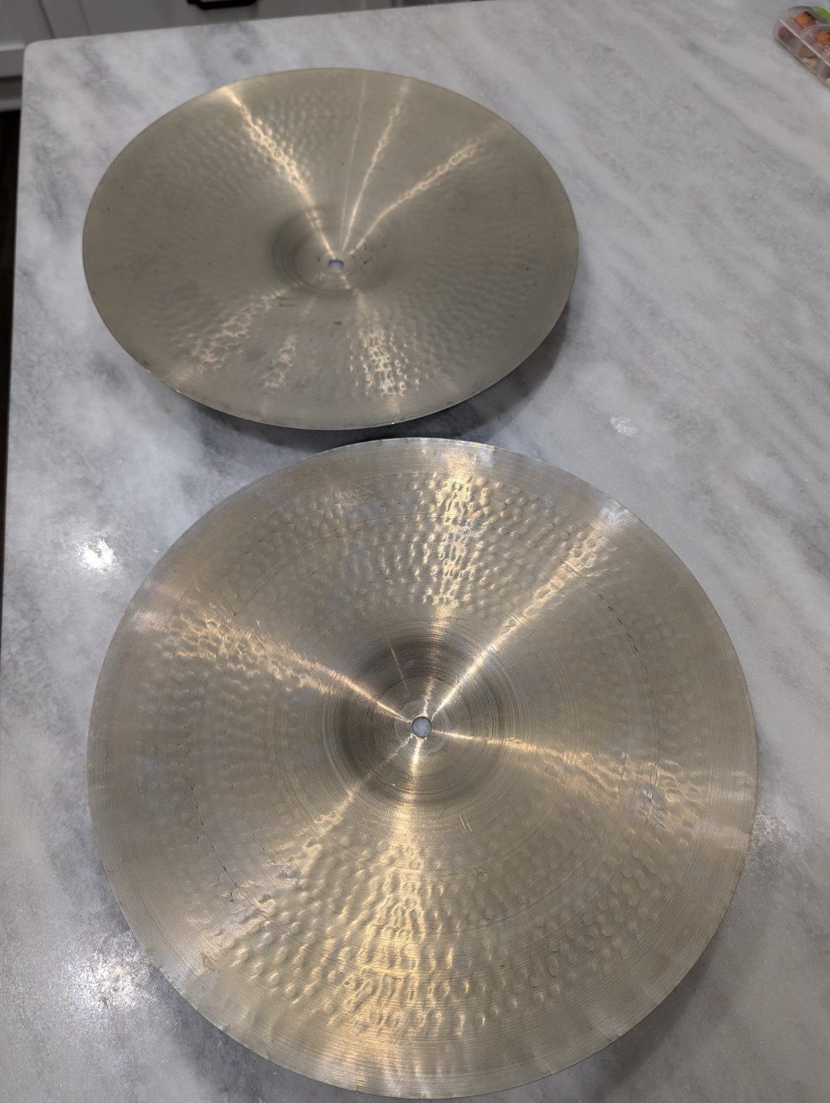 Vintage 14" Pair Zyn Cymbals'