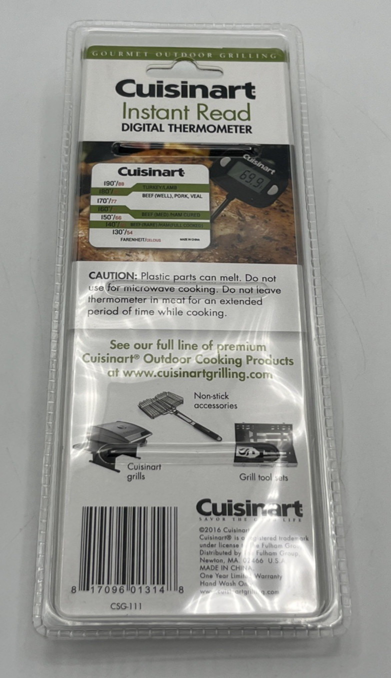 Cuisinart CSG-111 Instant Read Digital Thermometer Black