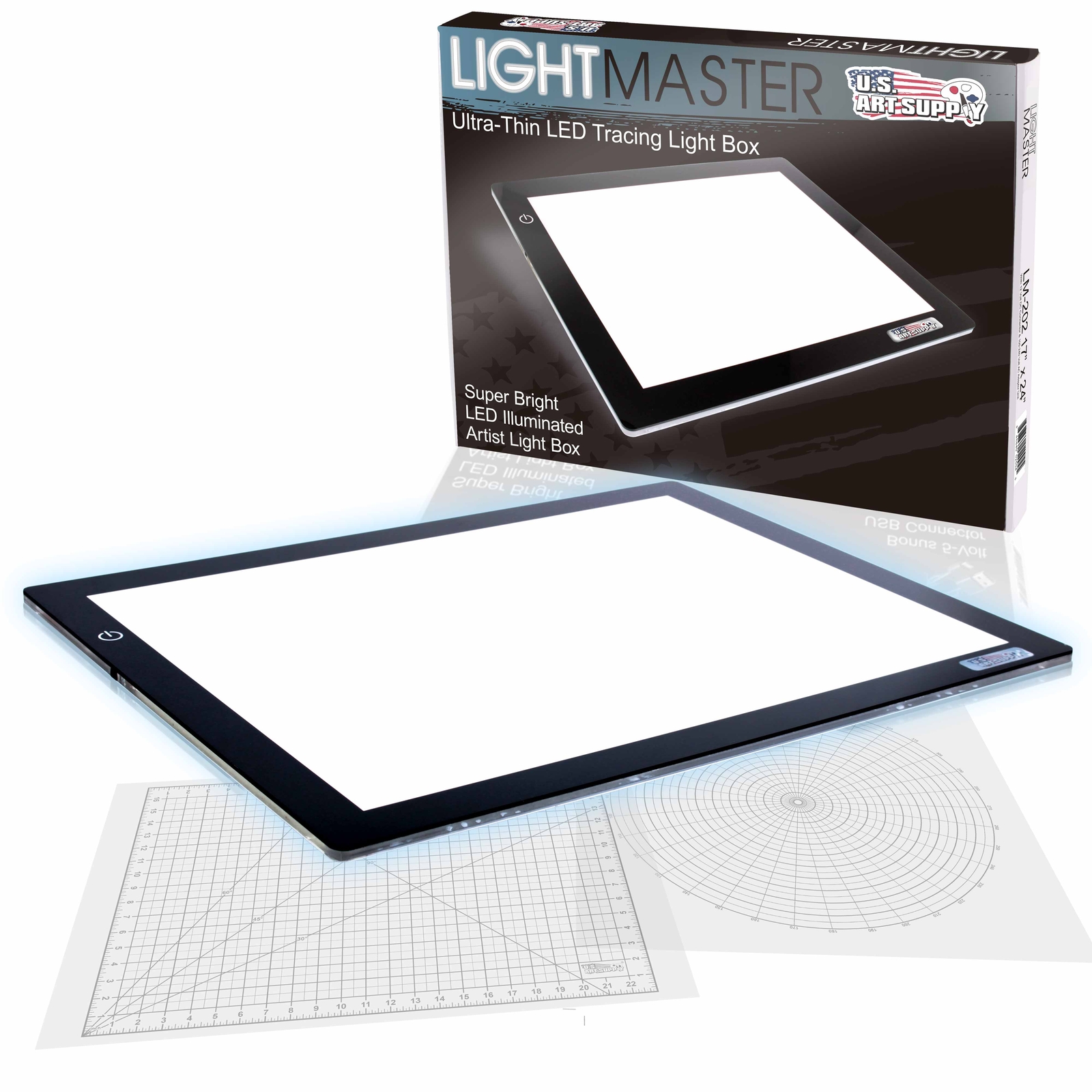Lightmaster 17" x24" (A2) Light Box 12V Ultra-Thin Profile 110V AC Power Adapter