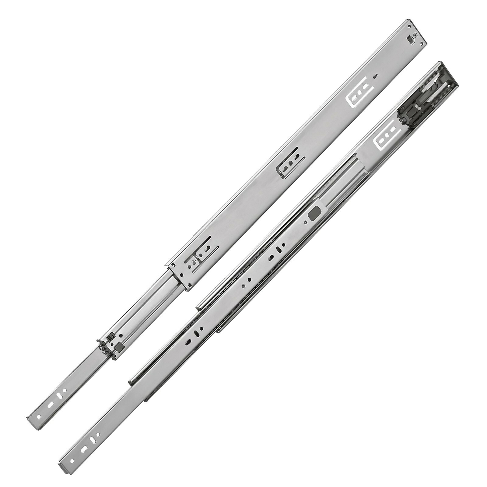 2 Pair 18" Drawer Slides Full Extension Push to Open 100 Lbs Weight Capacity