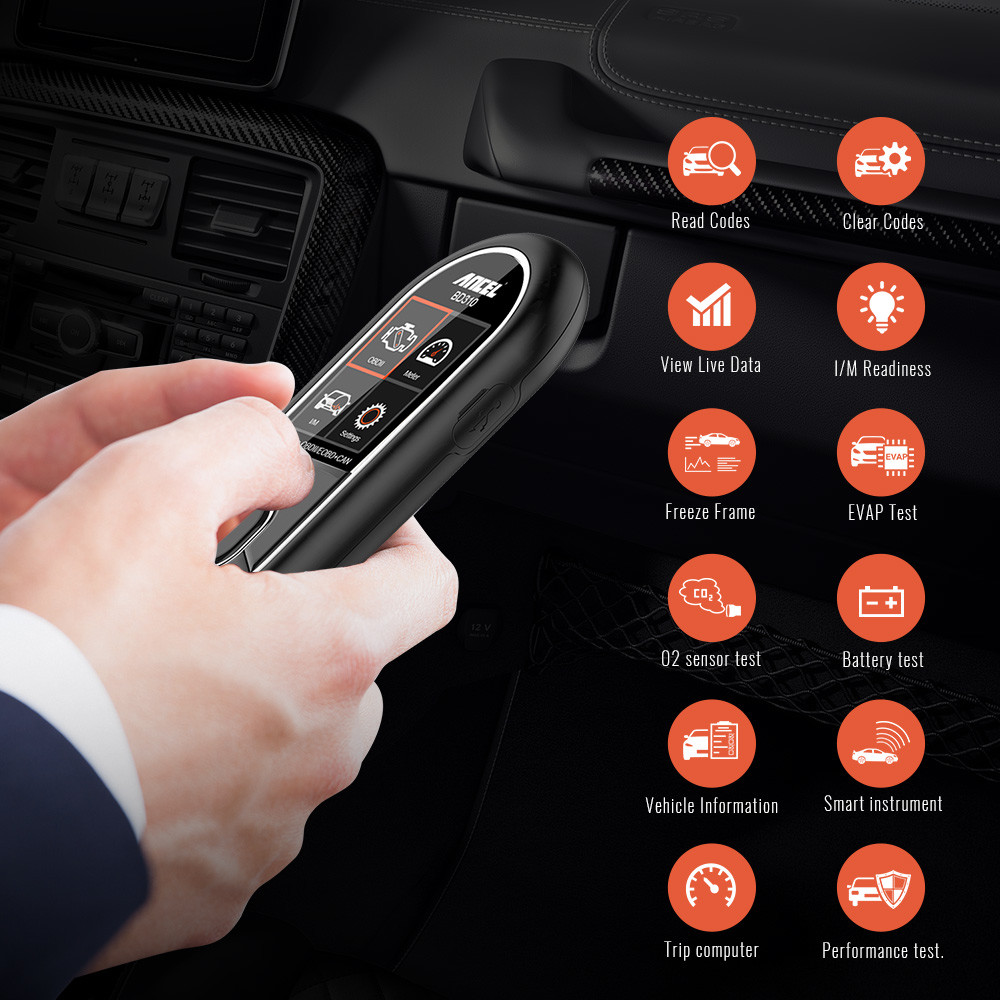 Ancel BD310 Bluetooth OBDII Scanner 3 in 1 Gauge Diagnostic Tool For Android IOS