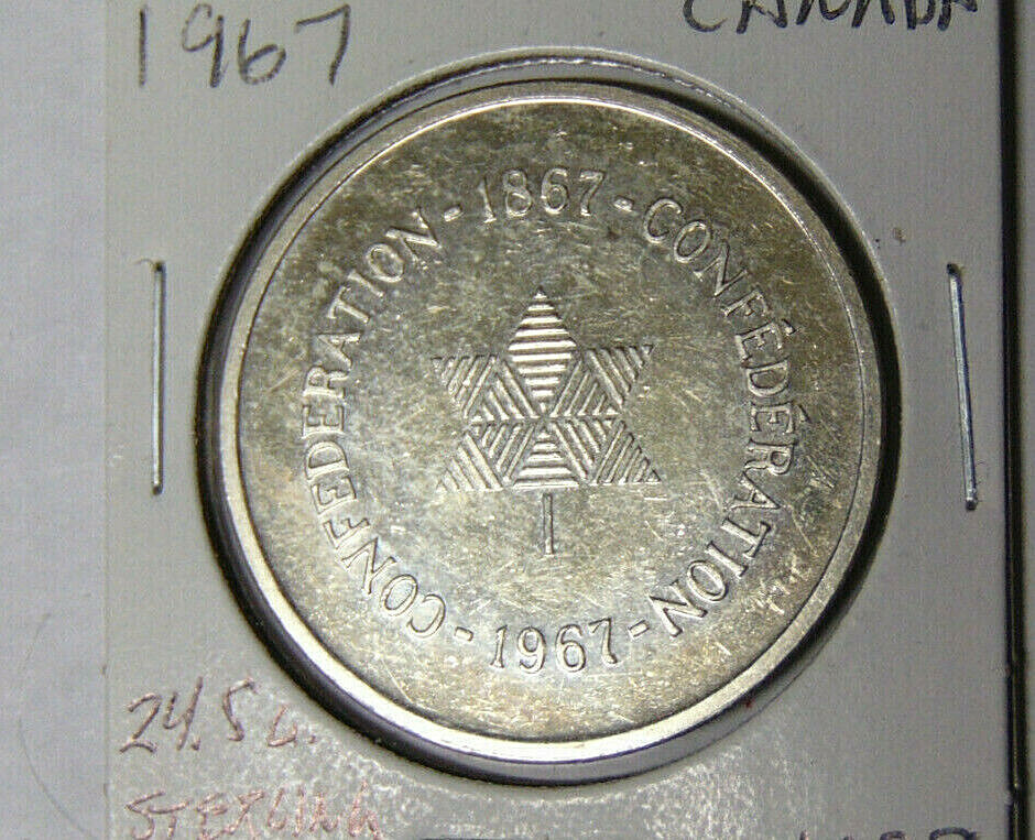 1867-1967 Canada Silver Confederation Medal .925 Fine Silver (41421)