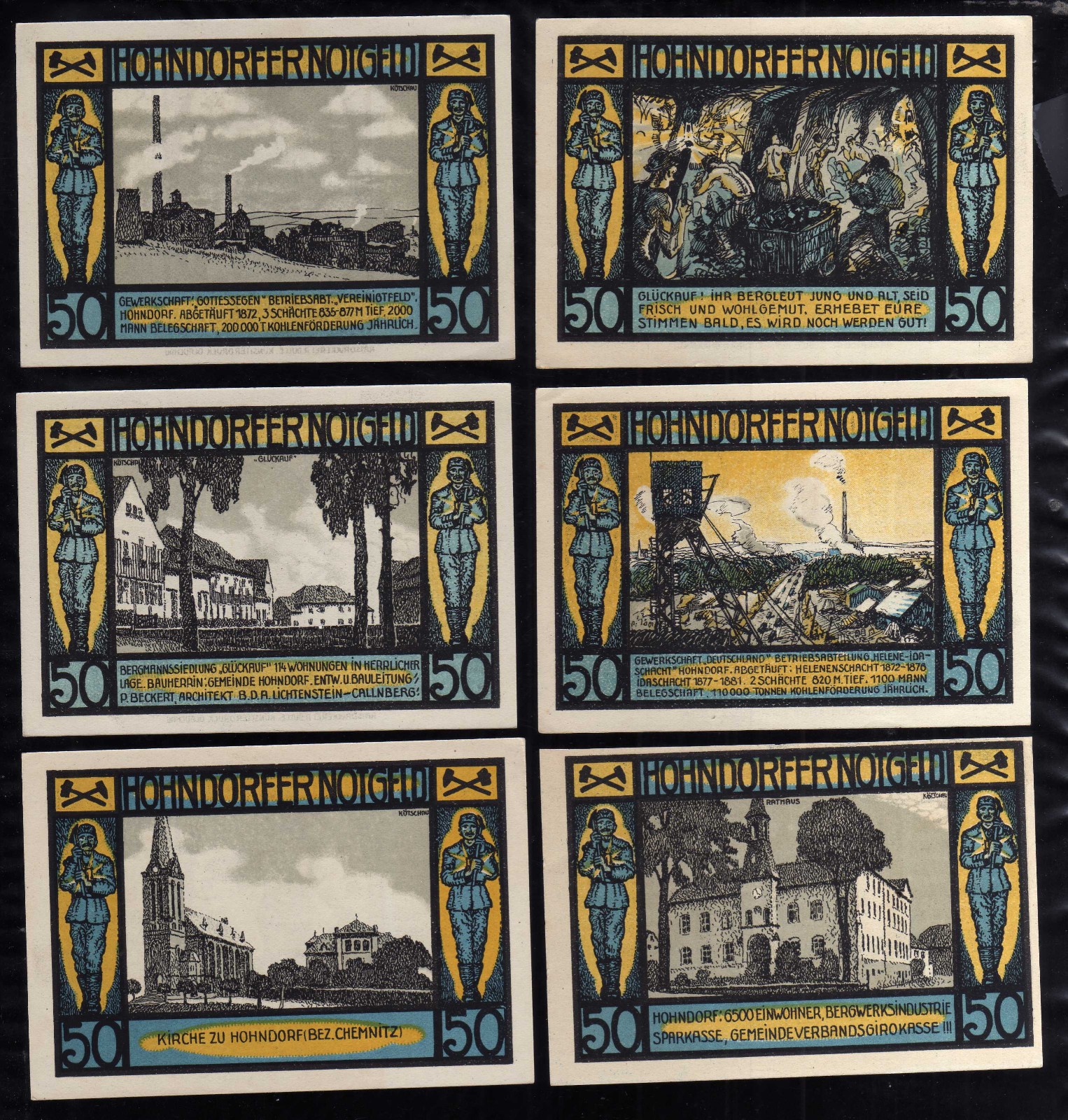 HOHNDORF - GERMANY NOTGELD - 6 x 50 PFENNIG