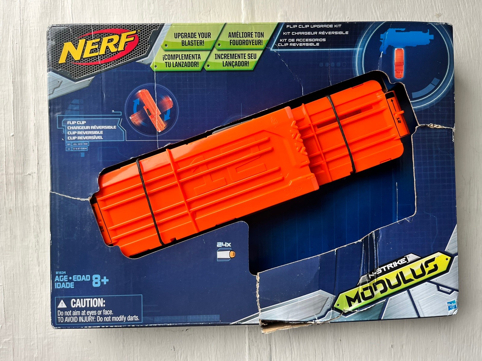 NIB Nerf N-Strike Modulus FLIP CLIP UPGRADE MISSING DARTS