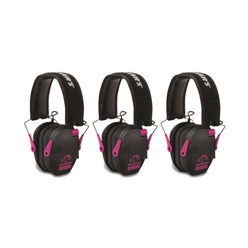 Walker's Razor Slim Electronic Shooting Muffs 3-Pack (Pink)