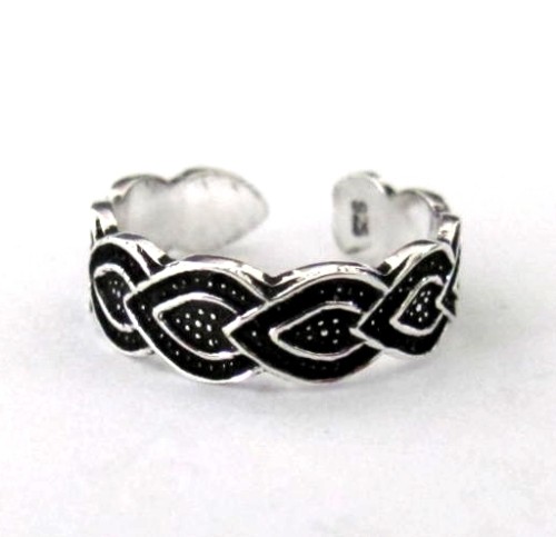 Sterling Silver Heart on Heart size small toe ring