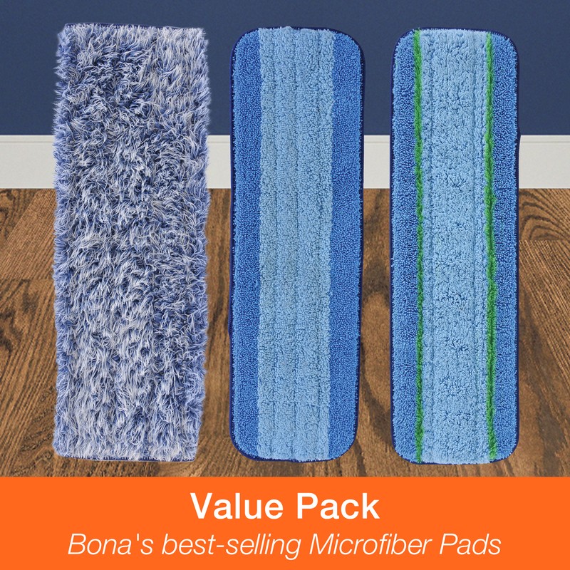 Bona AX0003496 Wet Microfiber Mop Pad 4 W x 15 L in.