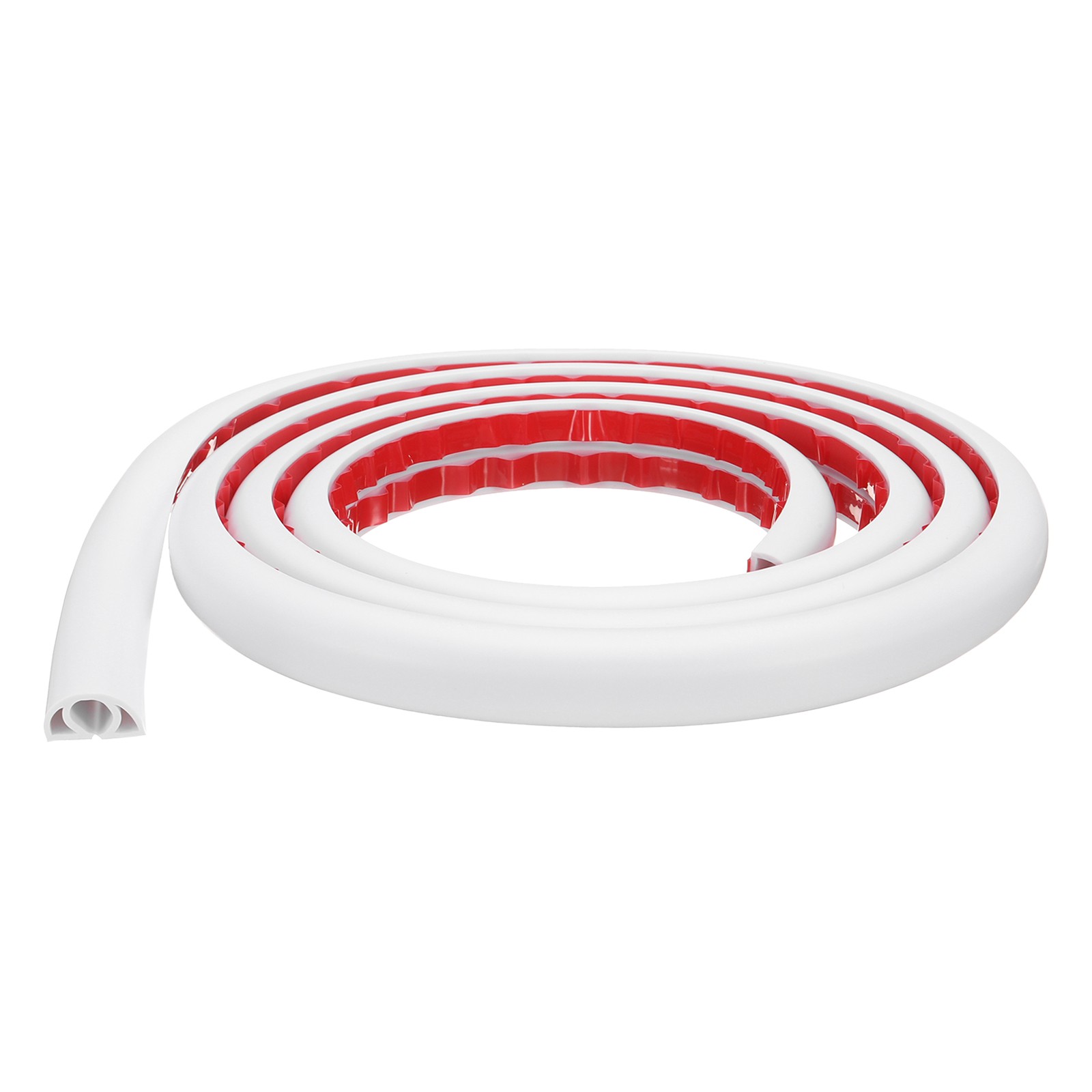 6ft Cord Cover Floor W0.3"xH0.3" Hide Extension Cable Wire Covers White