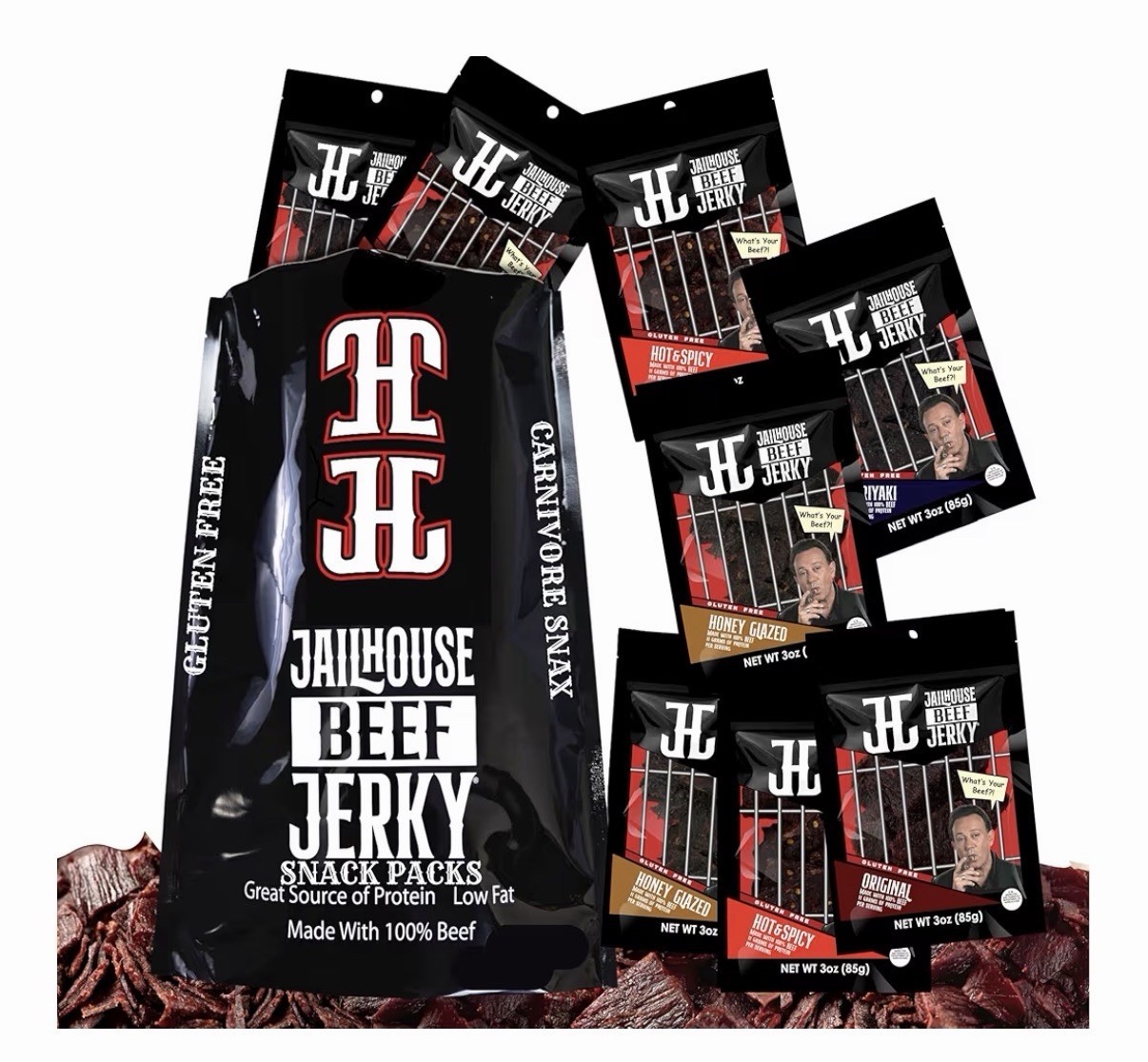 Jailhouse Beef Jerky Variety Pack (8CT)