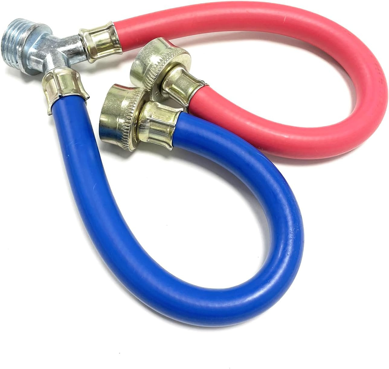 Hot Cold Washer Hose Rubber Y Mixer Plumbing Connector Burst Proof Water Line Ho