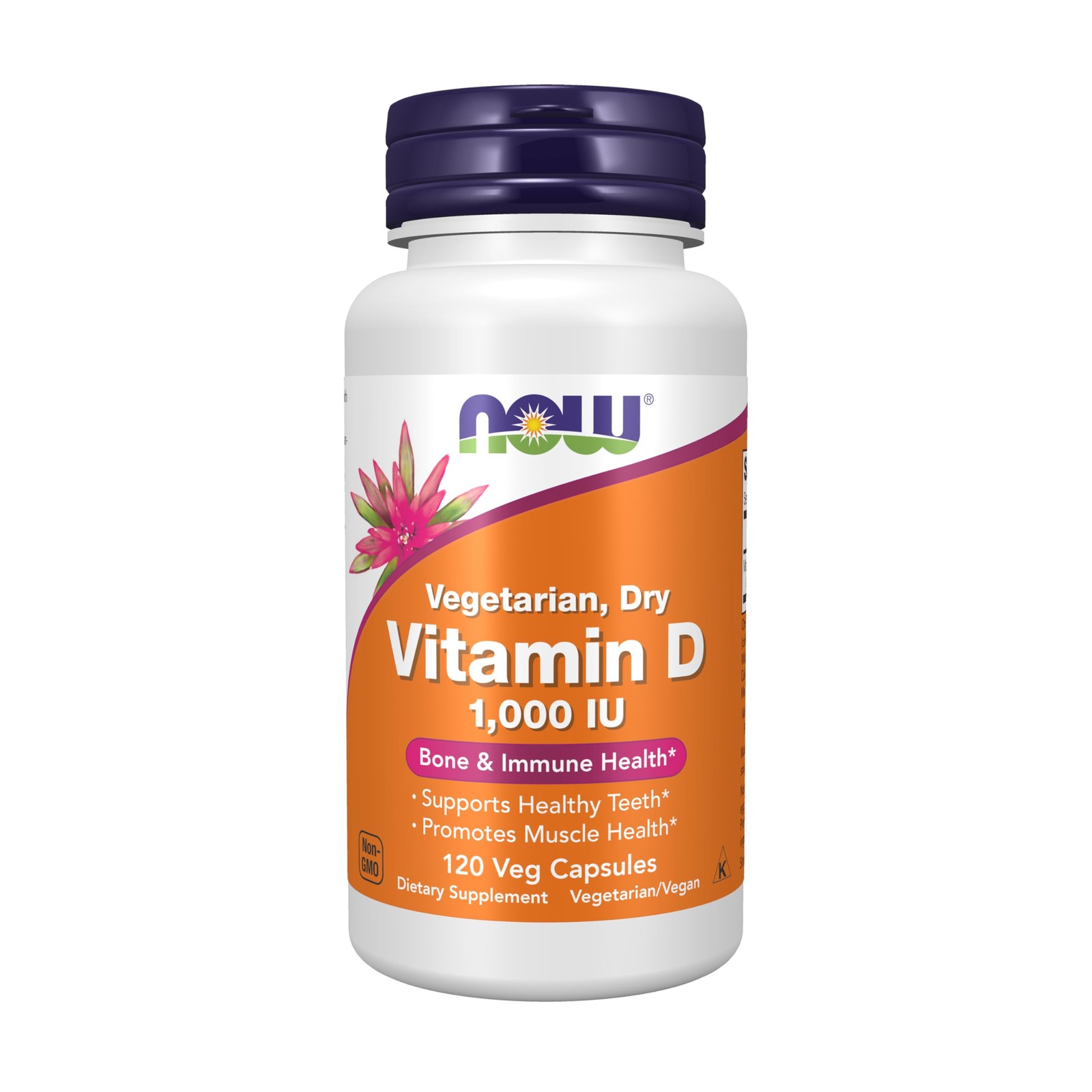 NOW Foods Supplements, Vitamin D 1,000 IU Dry, High Potency, Strong Bones*, Stru