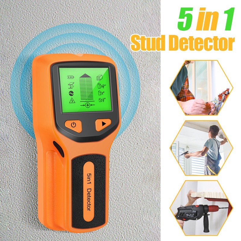 5in1 Metal Detector Wall Detector Thickness Gauge Backlight Wall Stud Finder