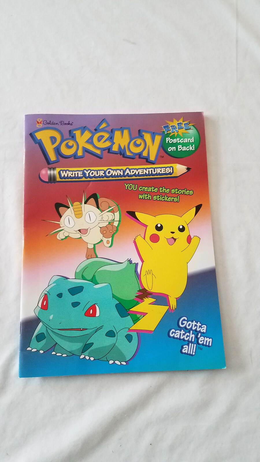 Golden Books Pokémon Write Your Own Adventures 1999 stickers