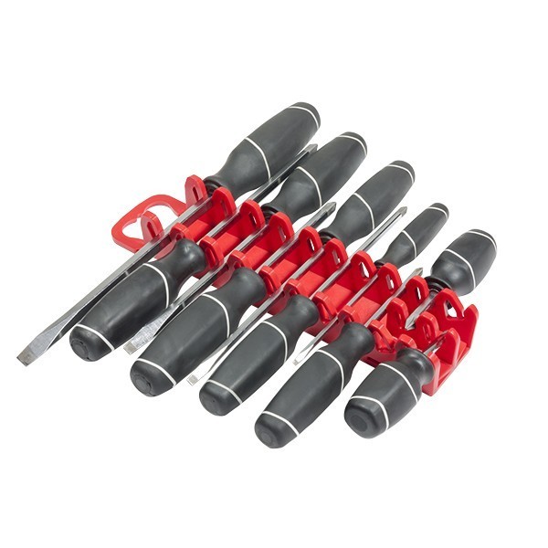 Ernst 5310 Red Screwdriver Organizer Holder for 10 Tools Made in USA