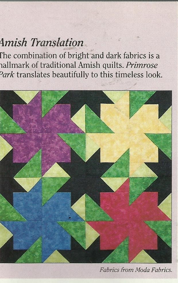 E0820 PRIMROSE PARK QUILT PATTERN/INSTRUCTIONS