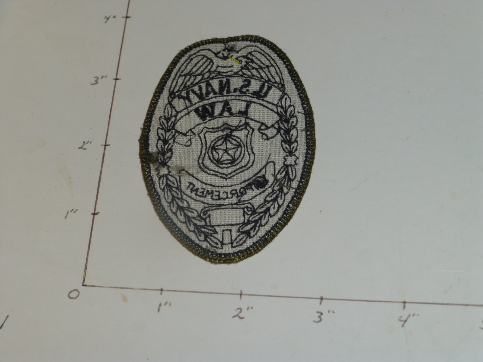 US Navy LAW ENFORCEMENT subdued used patch