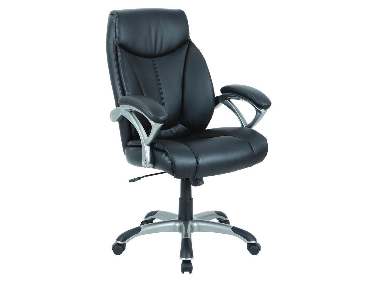 Alera Fulford Bonded Leather High-Back Managers Chair - Supports 275lb - 18.62-2