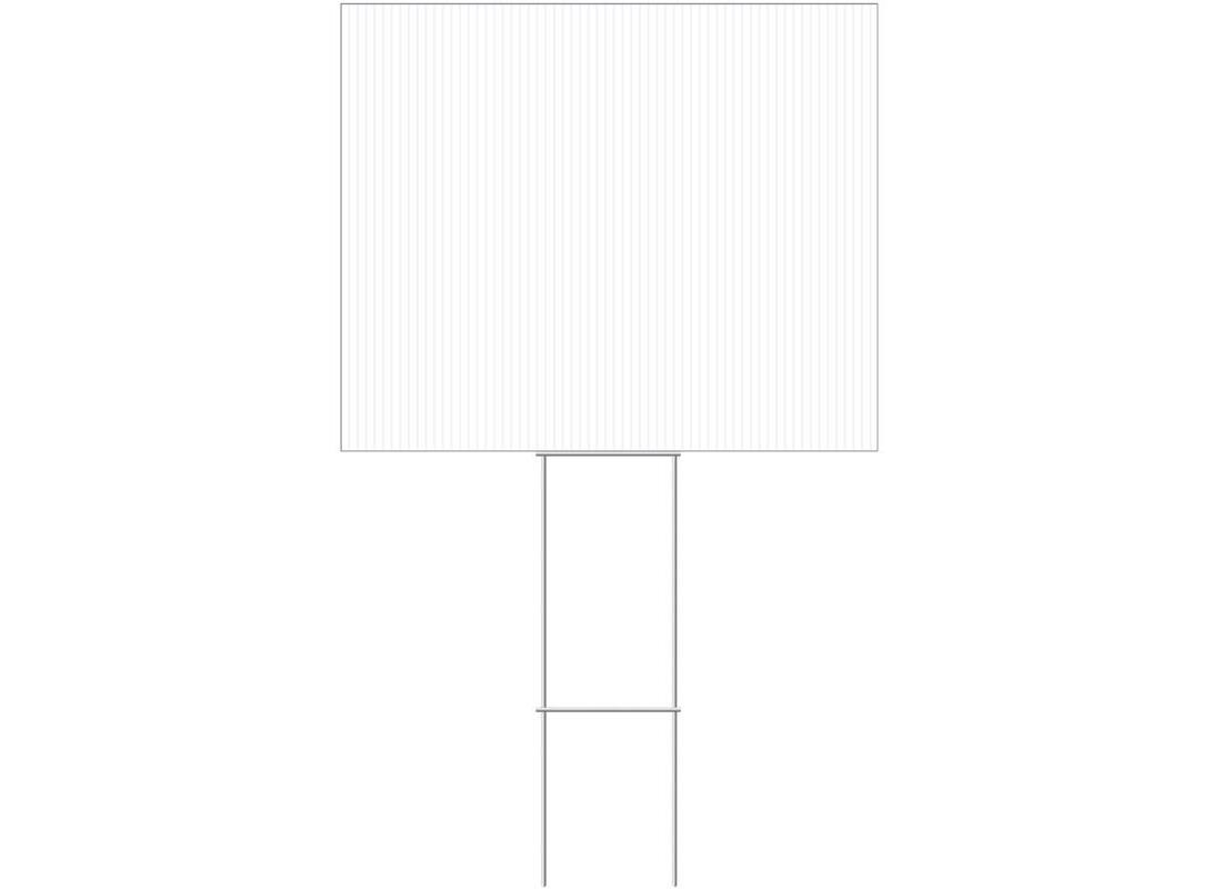 Hillman 844496 Blank Sign with Frame, White Corrugated Plastic, 19-1/4 x 24 In.