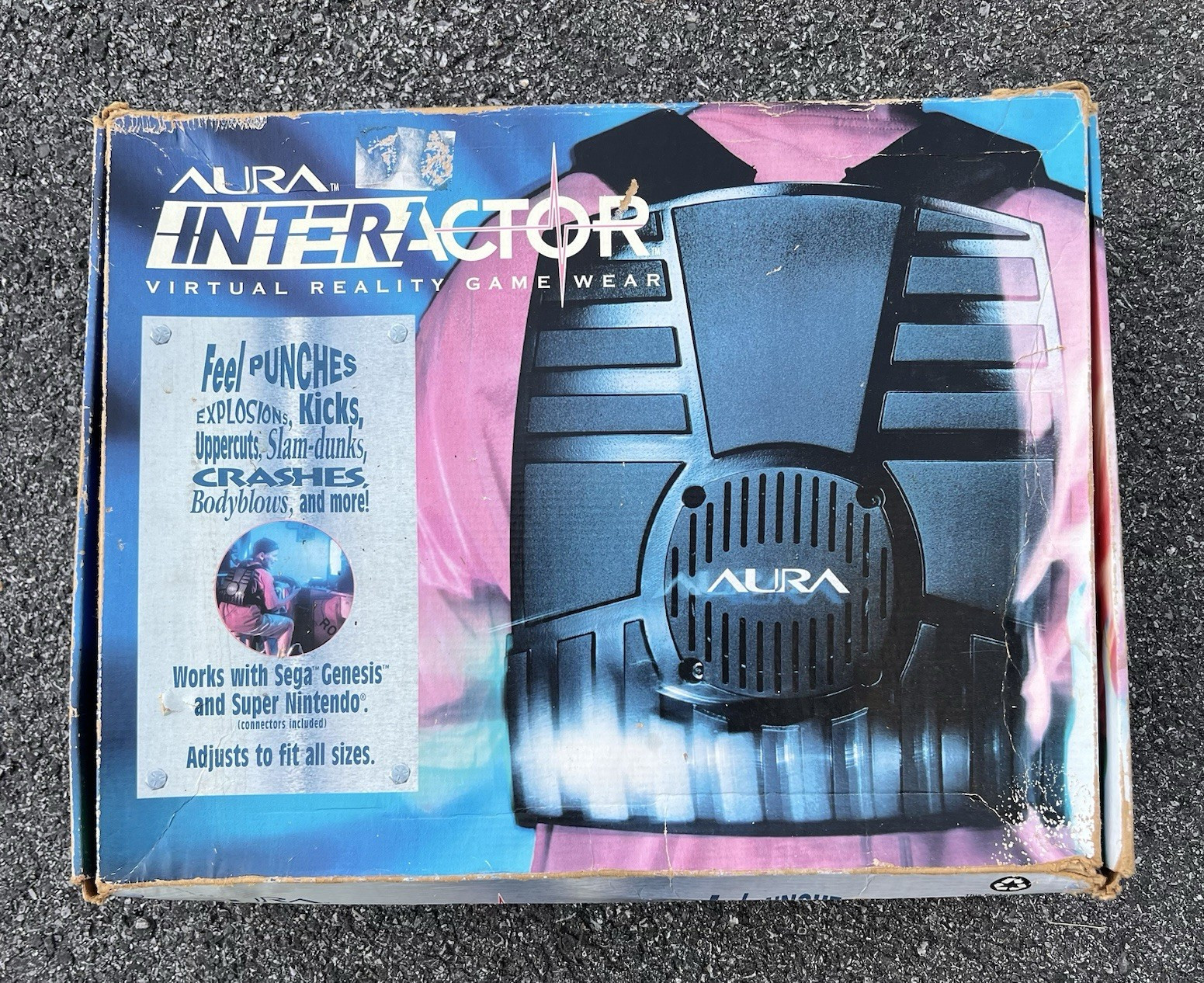 Aura Interactor Virtual Reality Gamewear Haptic Vest w/ Amp & Power Adapter 1994
