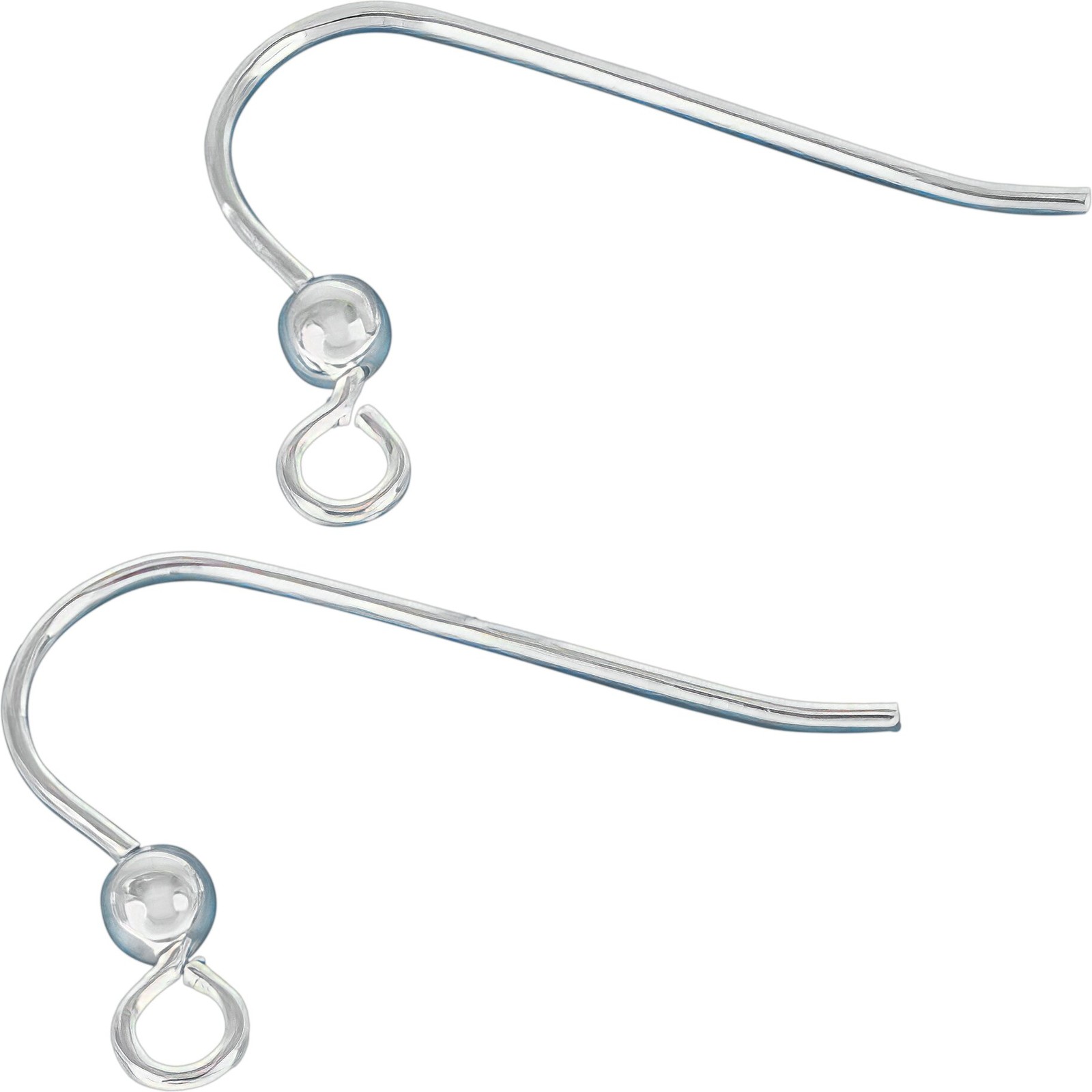 2 Sterling Silver Shepherd Hook Earrings 23 x 14mm