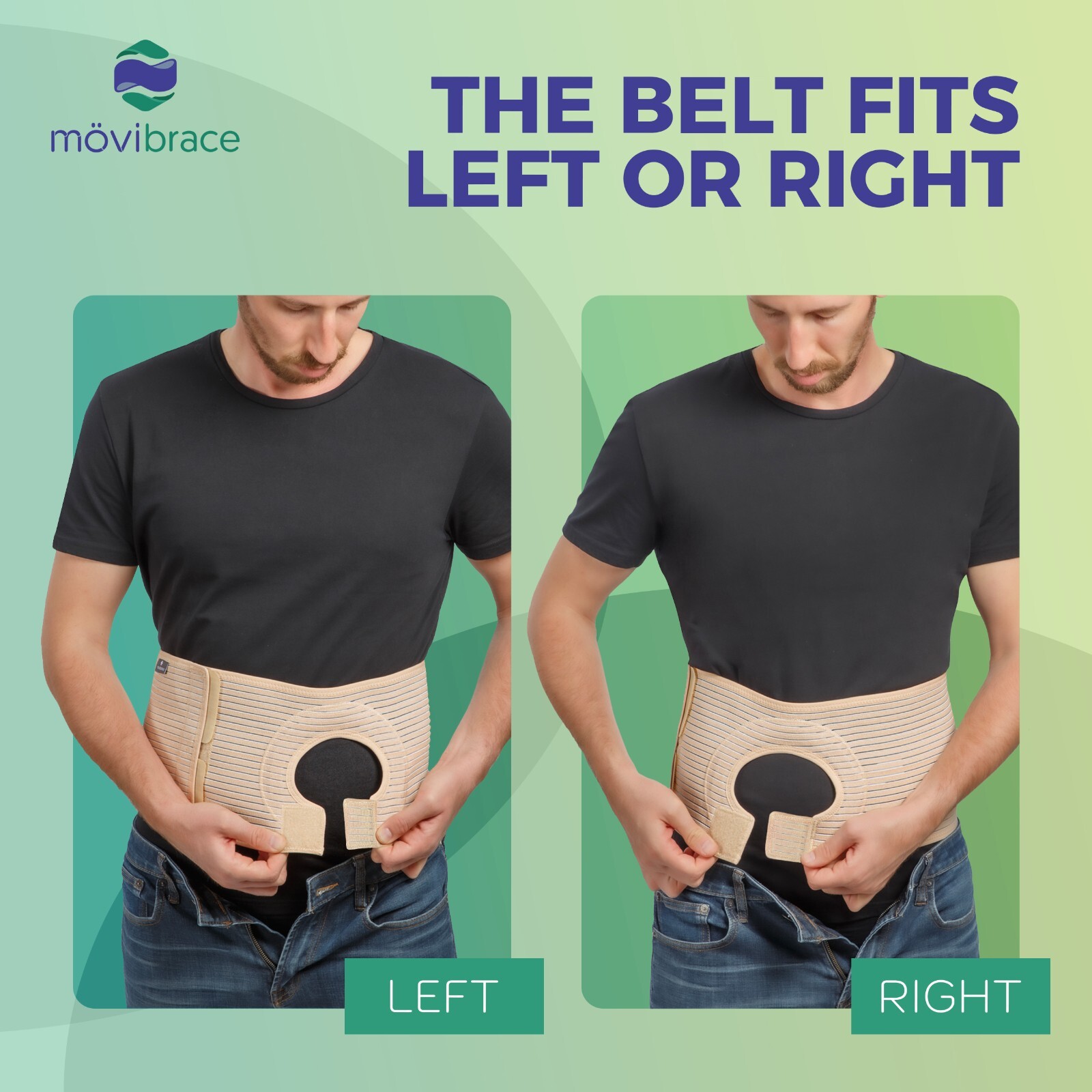 Movibrace Ostomy Abdominal Belt for Post-Operative Colostomy Ileostomy Surgery