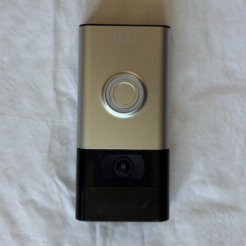 Ring Video Doorbell Camera Wi‑Fi Silver/Black Rectangle Round Button