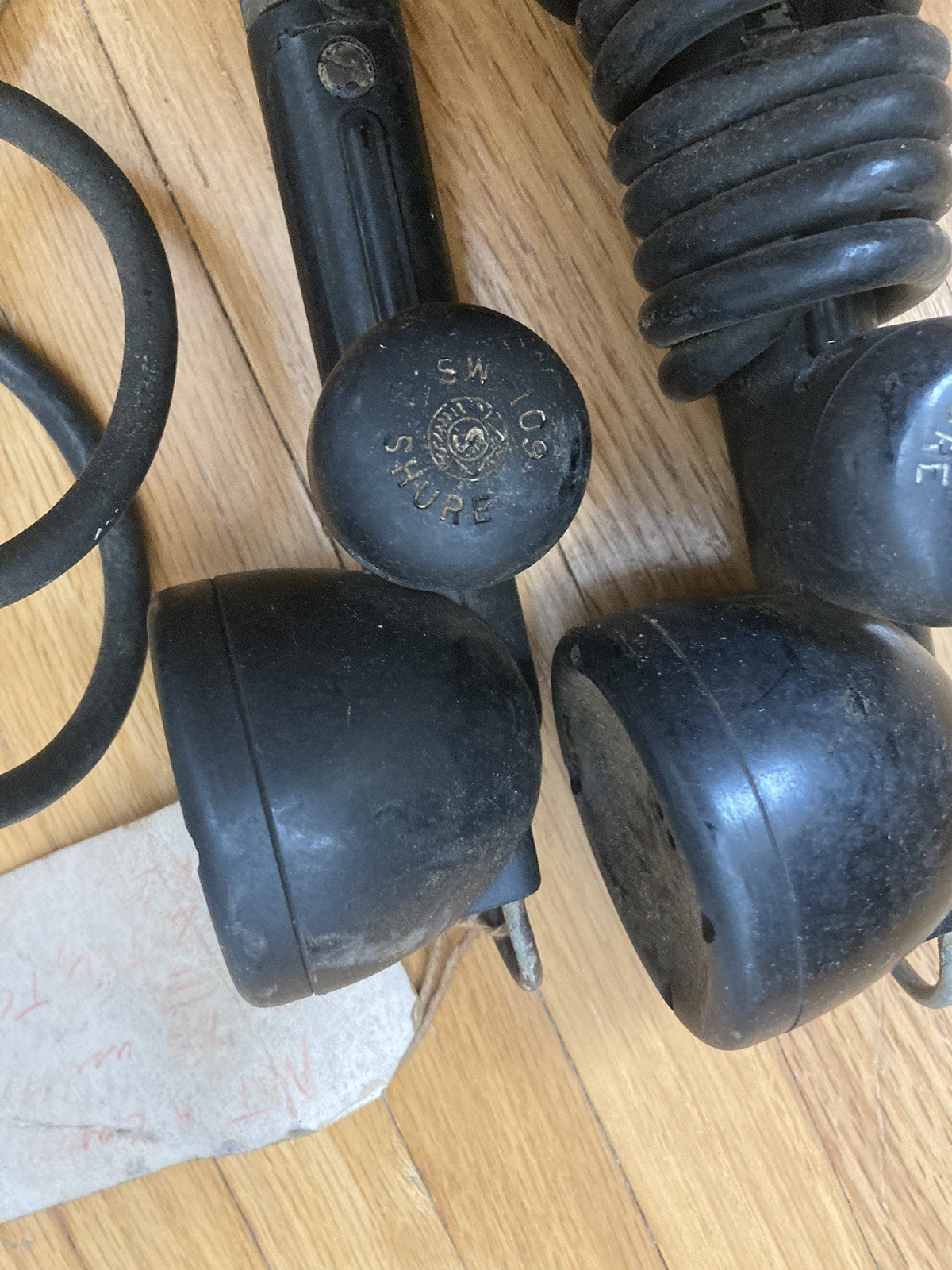 2 Vintage Shure SW-109 Military Microphones wwii army tank