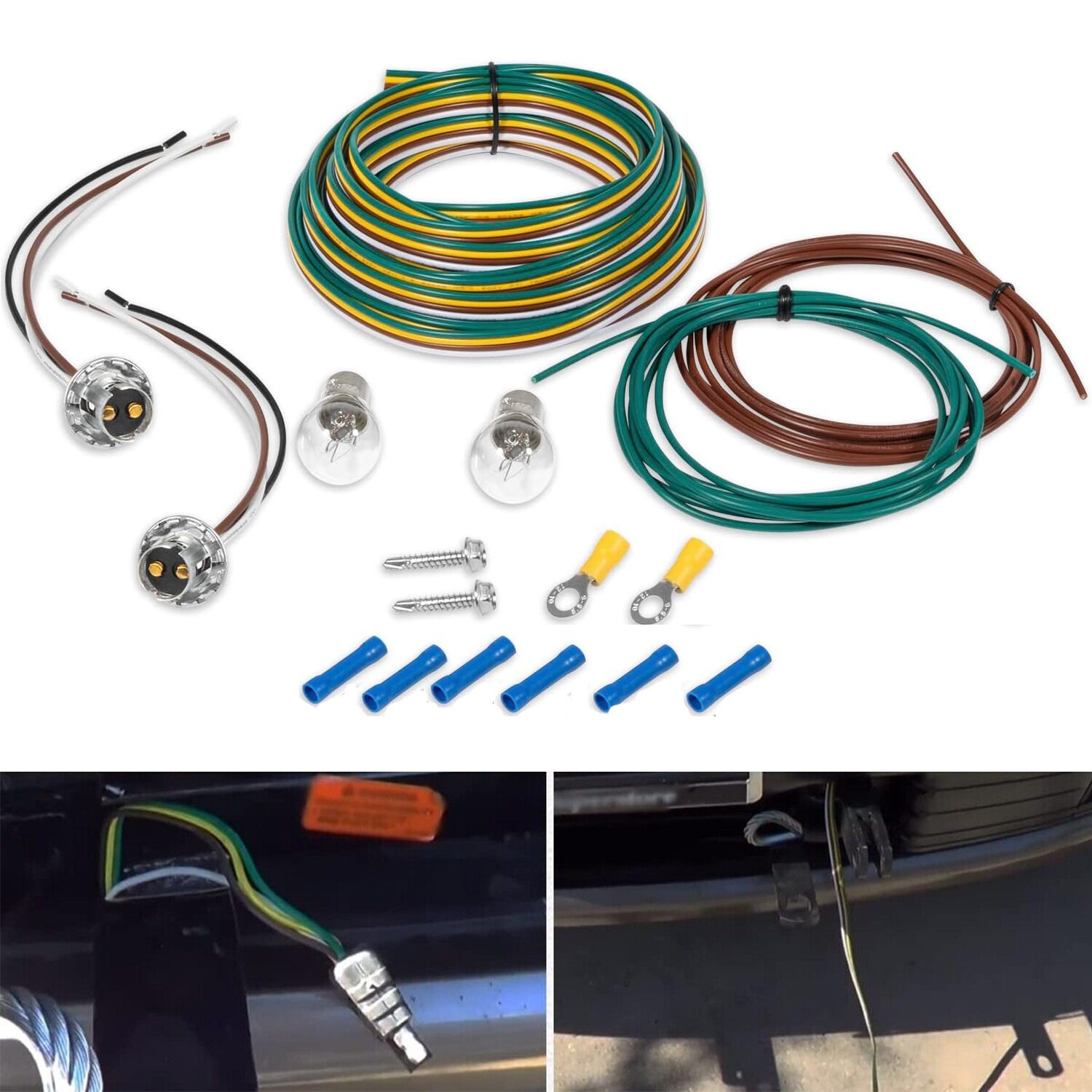 For Most Vehicles TrailerTowing Bulb and Socket Tail Light Wiring Kit BX8869
