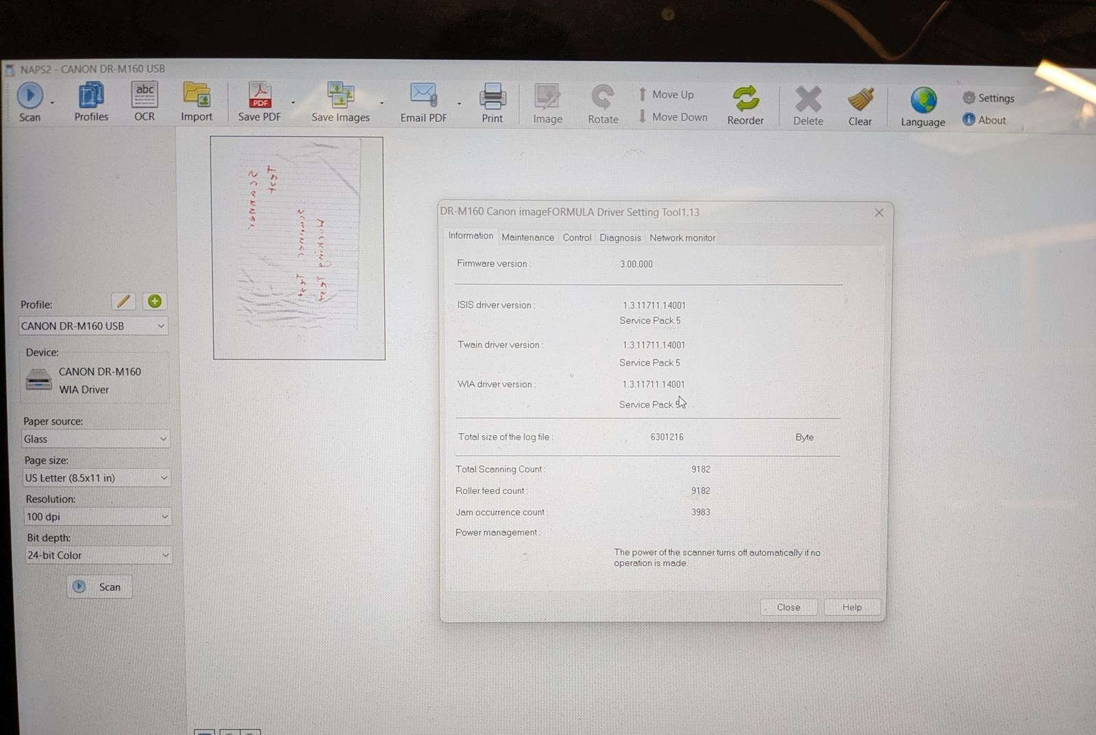 CANON IMAGEFORMULA DR-M160II DOCUMENT SCANNER
