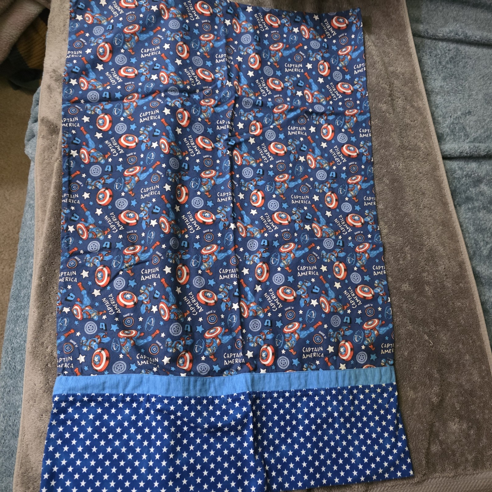 Blue Kids Pillowcase - Superhero Captain America 19X29