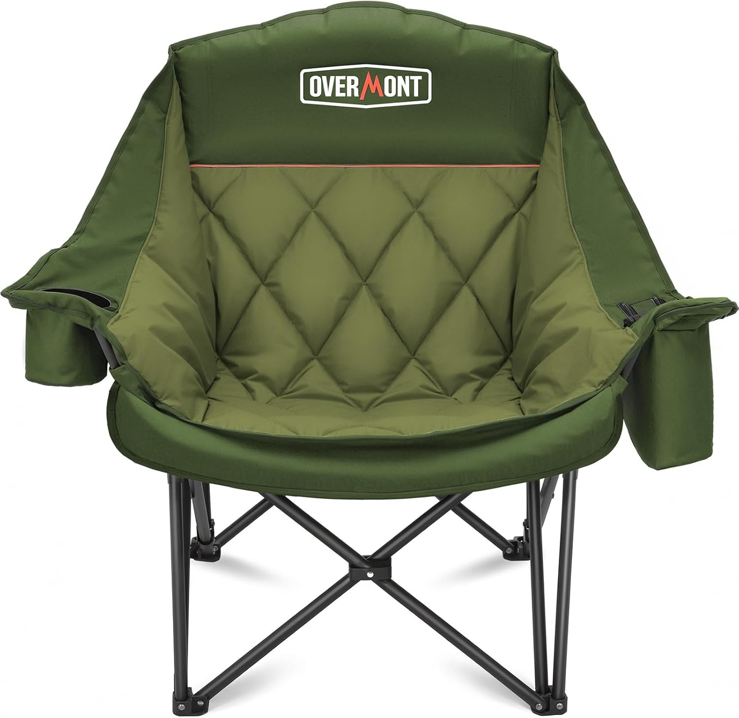Oversized XL Camping Chair for Adults - 400Lbs Support Heavy-Duty Padded Folding
