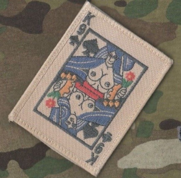 MILITARY POLICE MP SWAT CANINE SEARCH/RESCUE EOD burdock KING of SPADES K-9 DD