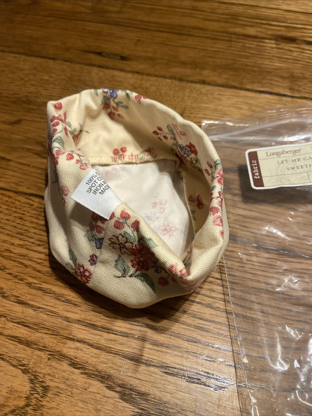 Longaberger LET ME CALL YOU SWEETHEART Floral Bouquet Basket Liner #28209118