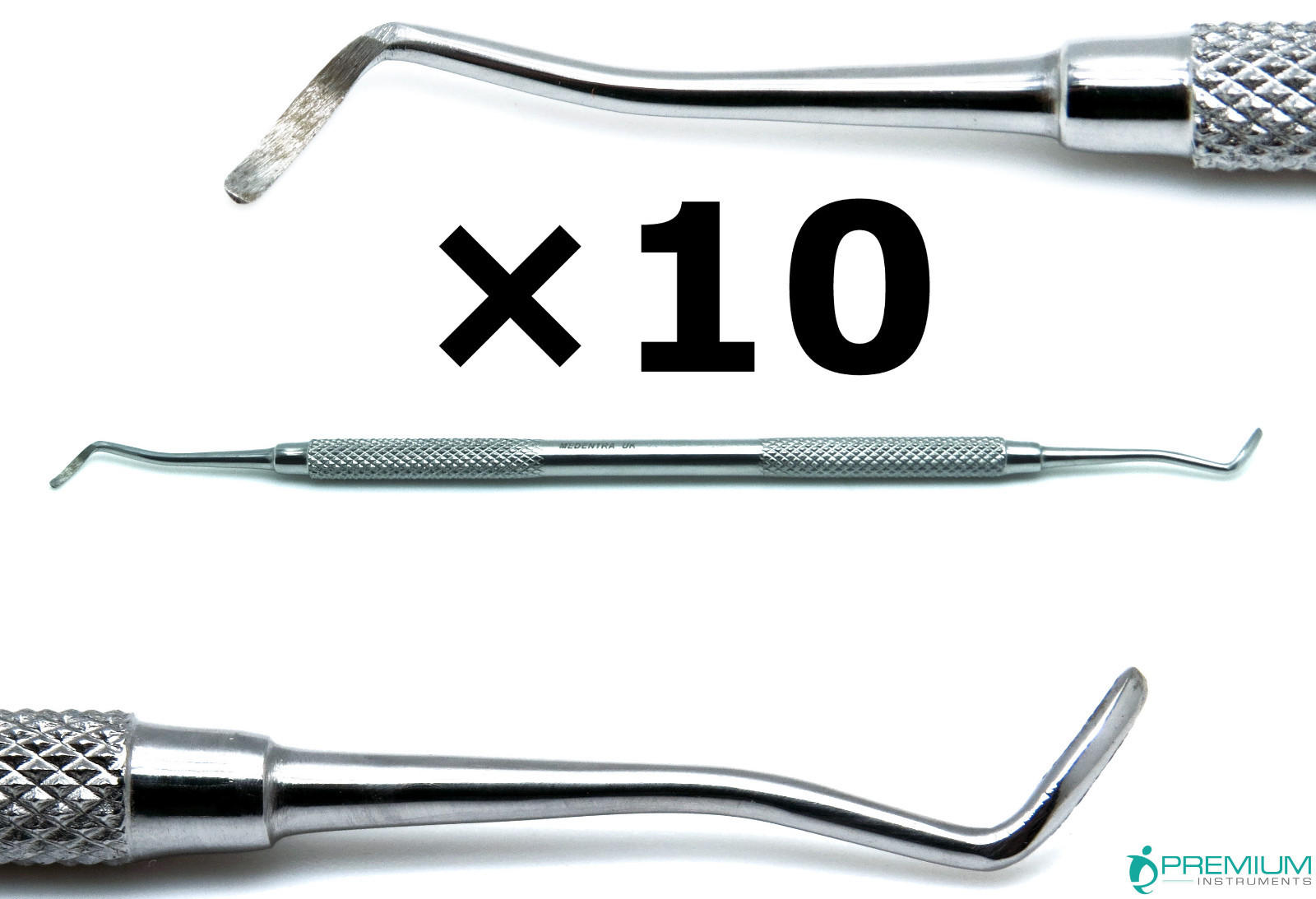 10× Dental Excavator 65/66, Restorative Endo Spoon 1mm Instruments