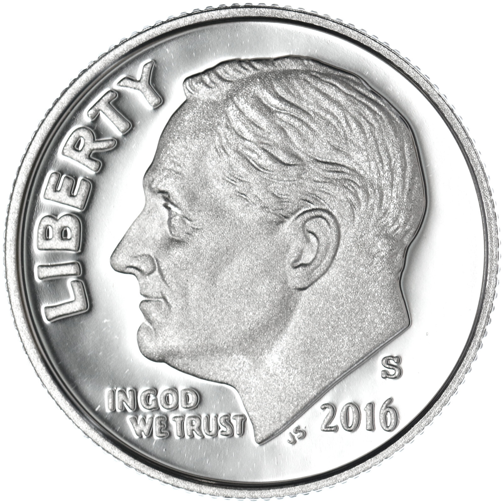 2016 S Roosevelt Dime Gem DCam Proof CN-Clad