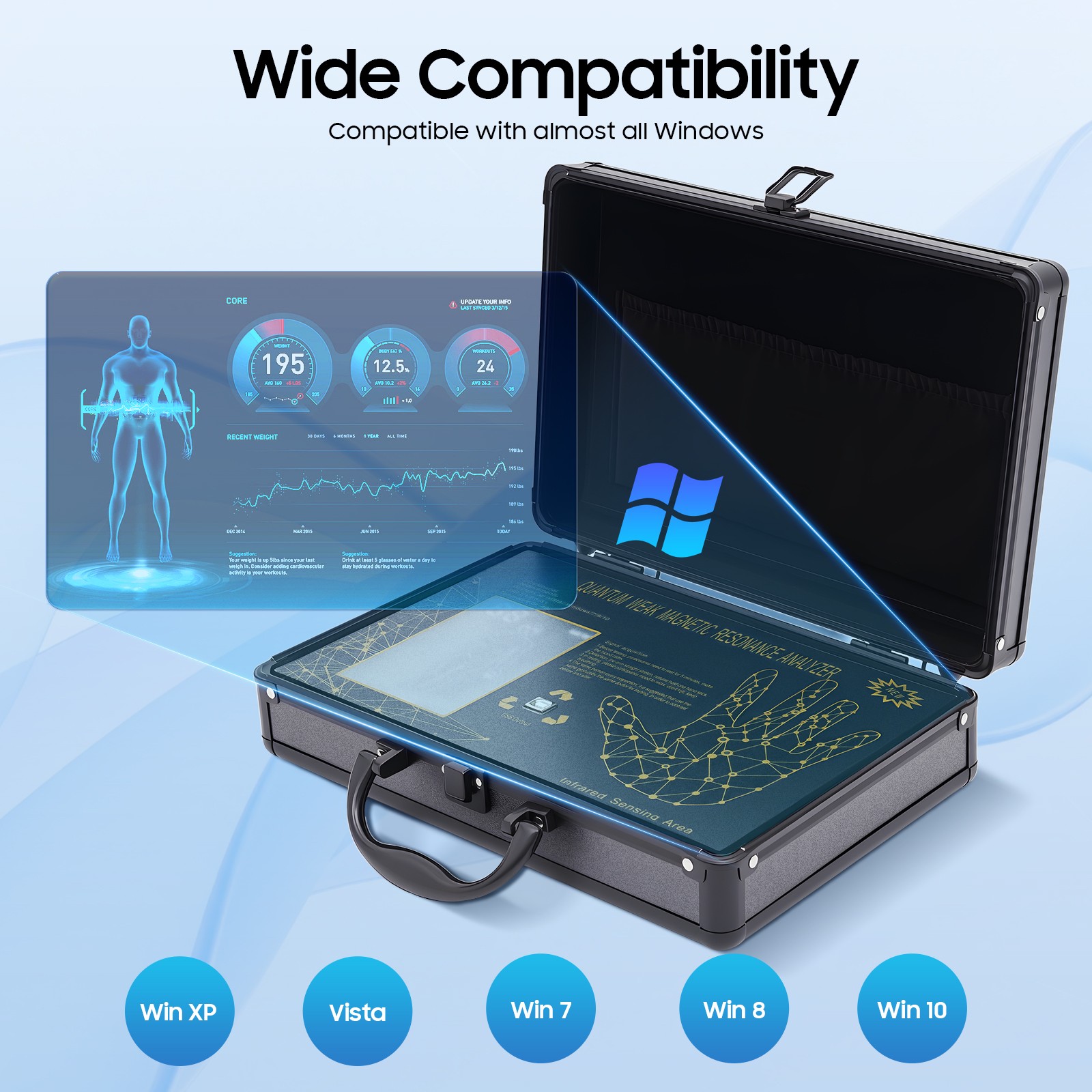 Quantum Magnetic Resonance Body Analyzer Quantum Resonance Magnetic Scanner NEW