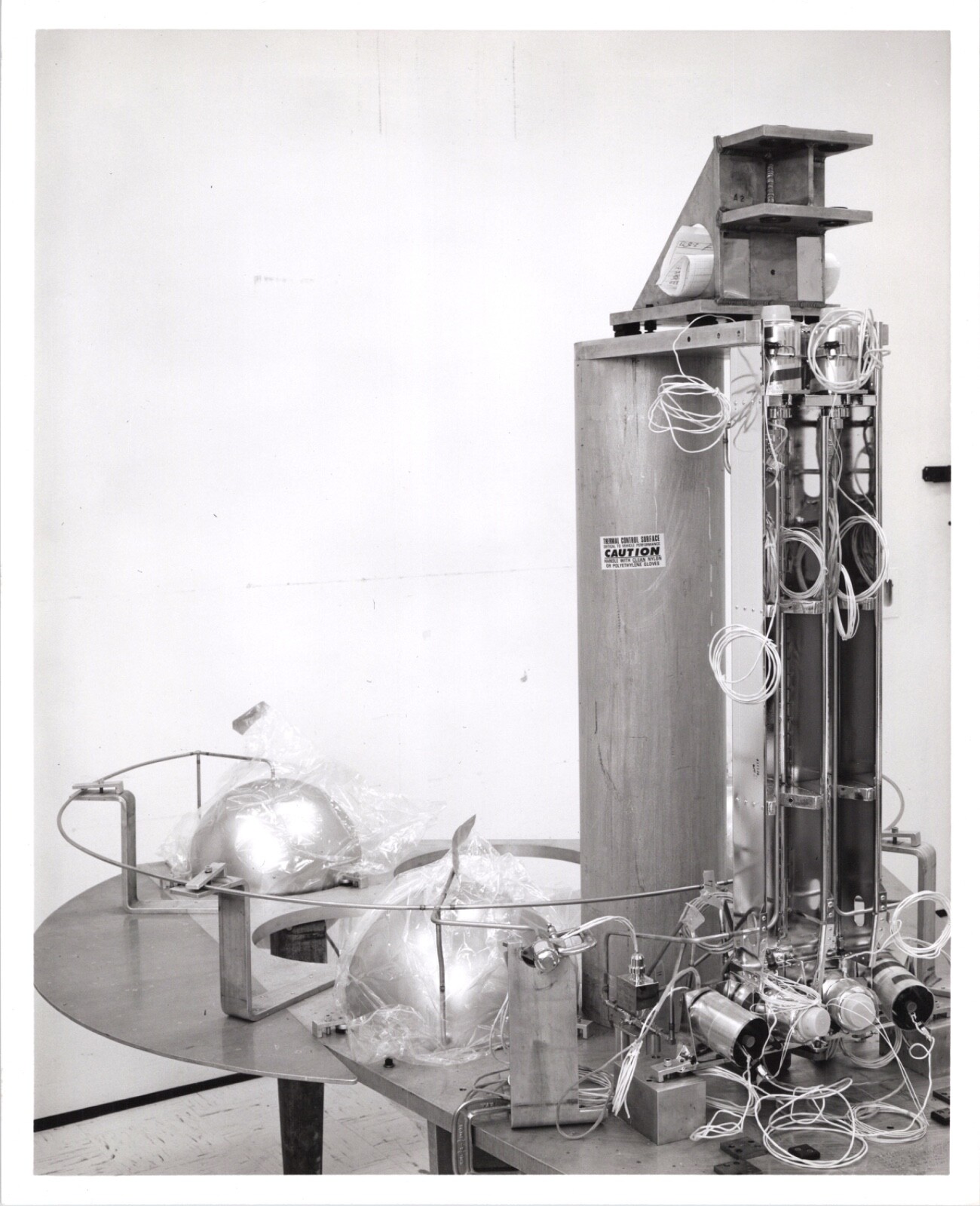 Vintage 8x10 Photo Philco Ford Corp Aerospace SMS Satellite APS Assembly  Satcom