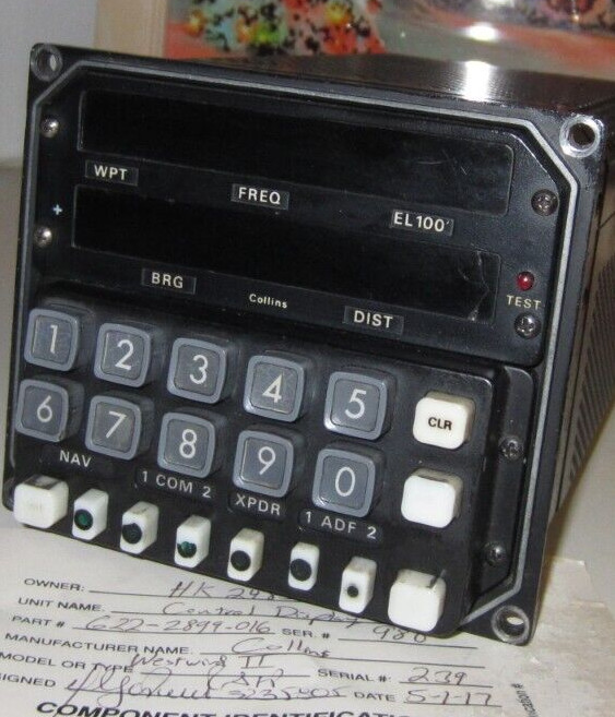 COLLINS CONTROL DISPLAY PROCESSOR UNIT P/N 622-2899-016 USED AR COND WESTWIND