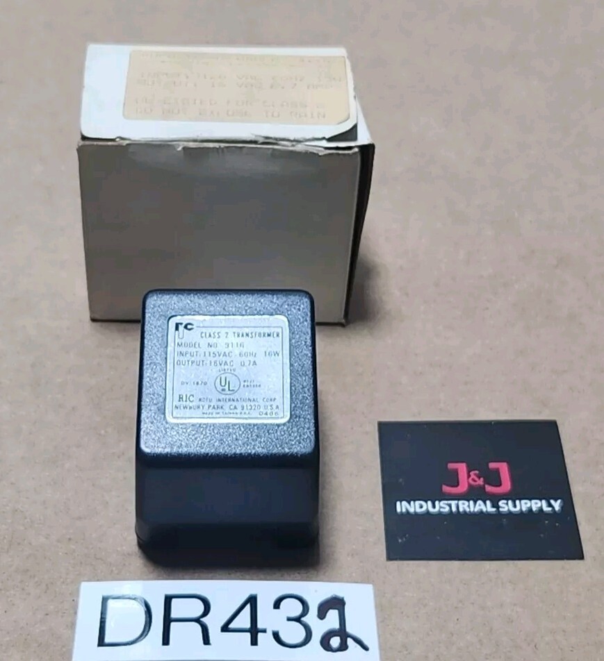 *NEW SURPLUS* ROFU 9116 Class 2 Transformer 115Vac 60Hz 16W 16Vac .7A + Warranty